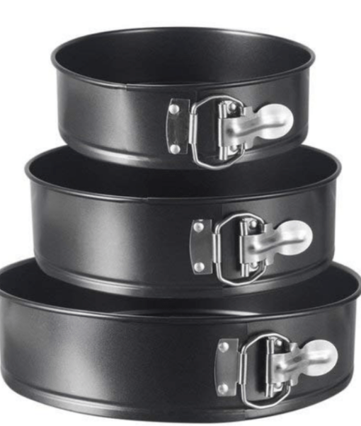 Aluminium Round Shape Cake Mould for Microwave Oven Baking Set Of 3 - Image 2